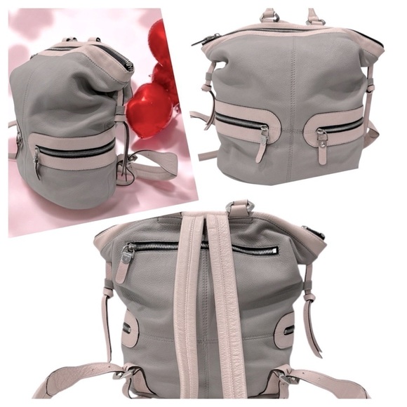 orYANY Holly Backpack Blue & Green Leather Bag orYANY Olive Green Pebbled Leather  main image 3